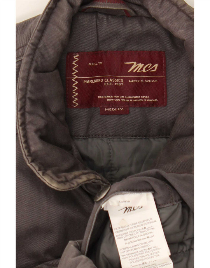 Chaqueta cortavientos Marlboro Classics para hombre UK 38 Algodón gris medio