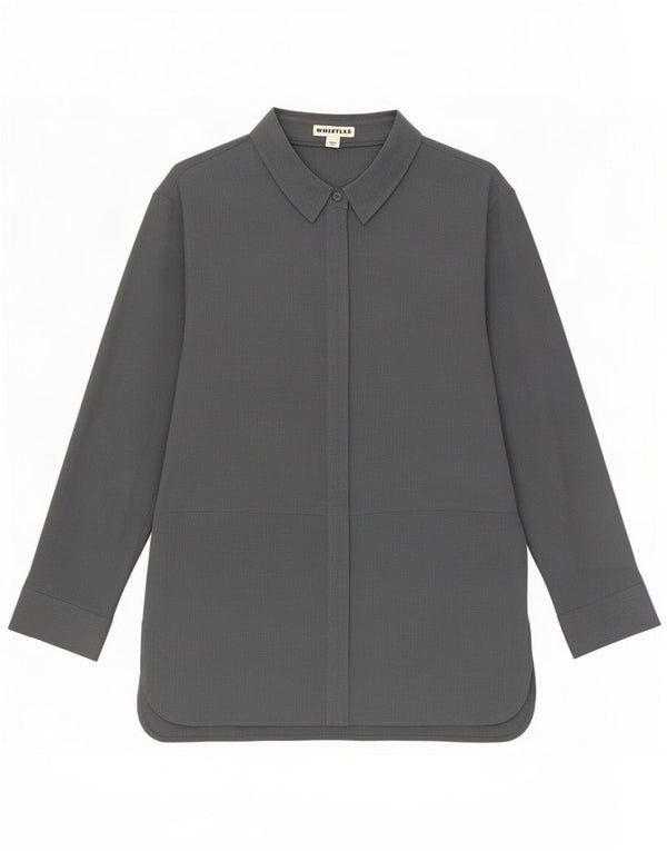Camisa para mujer Whistles UK 12 Medium Grey Cupro
