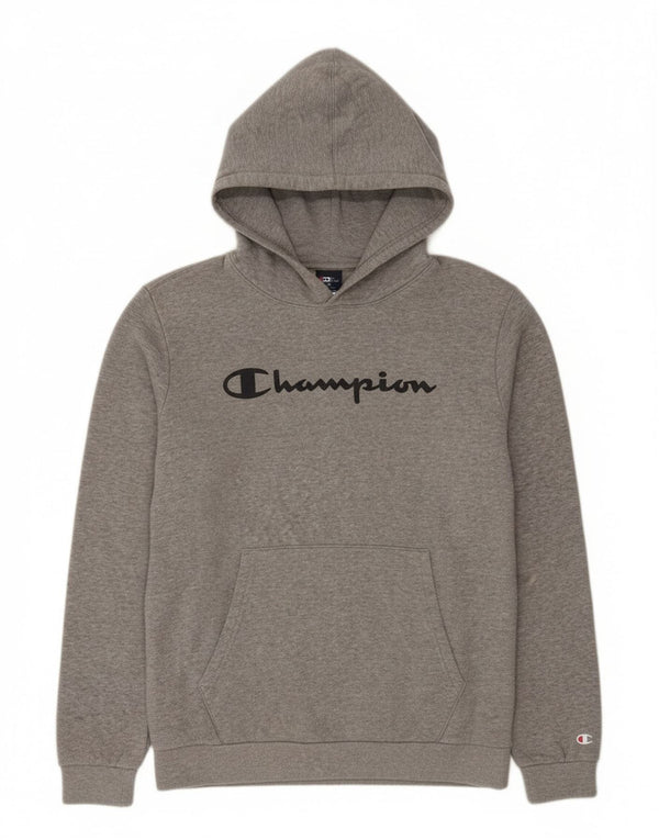 Champion Sudadera con capucha gráfica para niños 15-16 años 2XL Gris moteado