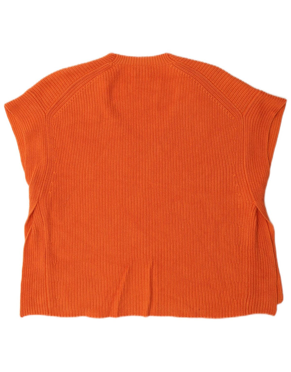 Massimo Dutti Camiseta sin mangas extragrande para mujer UK 40 Algodón naranja mediano