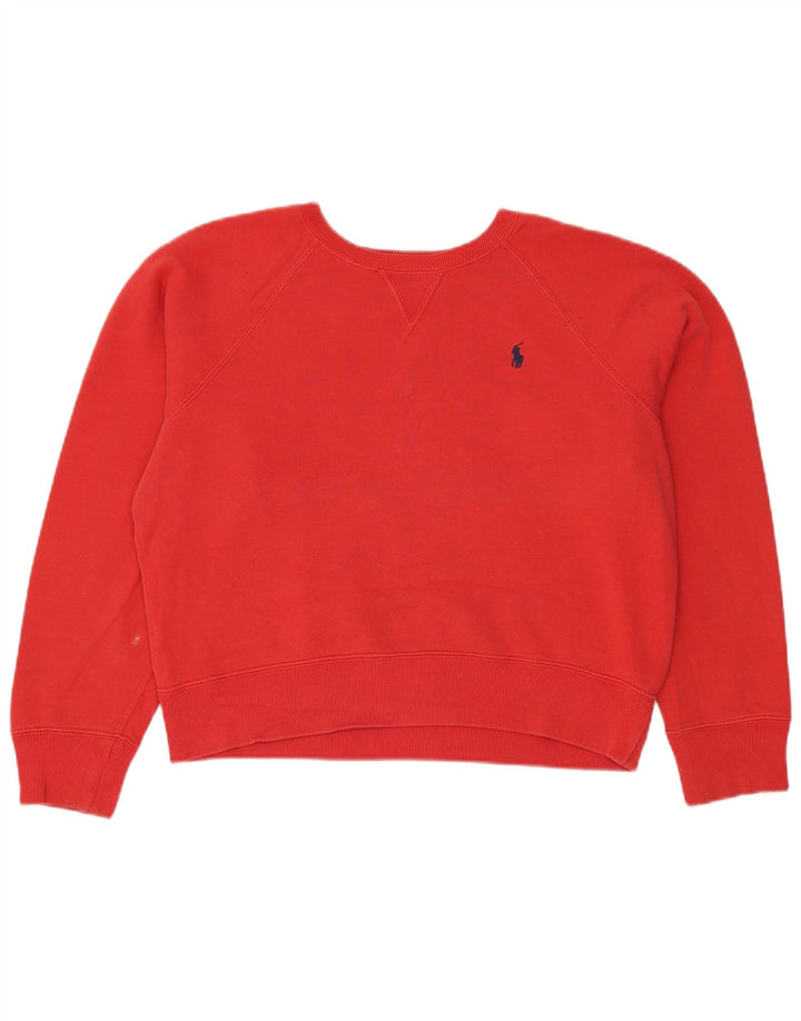 Polo Ralph Lauren - Sudadera extragrande para mujer, talla 14, color rojo mediano