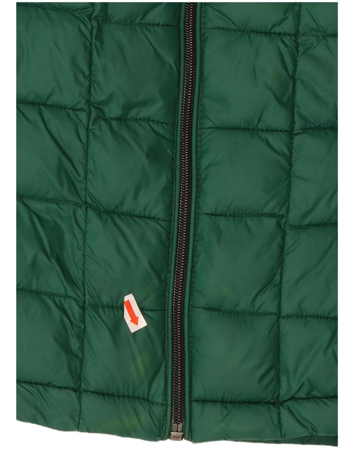 Michael Kors Chaqueta acolchada con capucha para mujer UK 44 Nylon verde medio