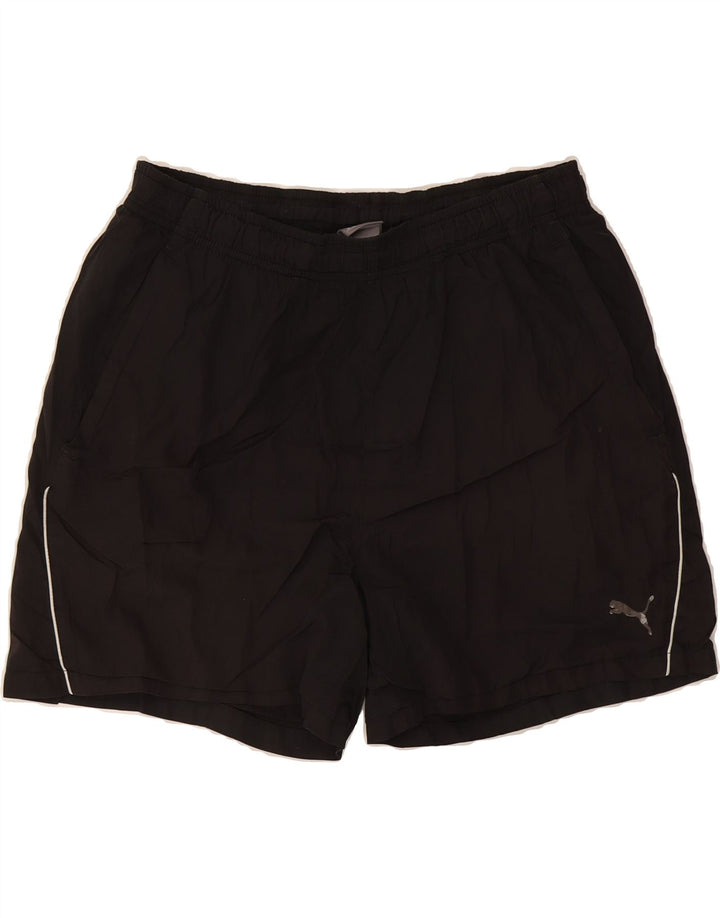 PUMA Mens Sport Shorts Medium Black Vintage Puma and Second-Hand Puma from Messina Hembry 