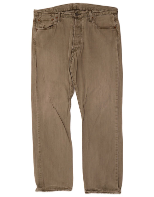 Levi's Mens 501 Pantalones Casuales Rectos W36 L30 Algodón Caqui