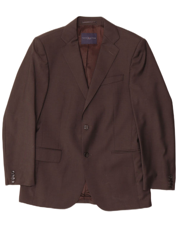 Tommy Hilfiger Chaqueta tipo blazer de 2 botones para hombre IT 48 Lana marrón medio