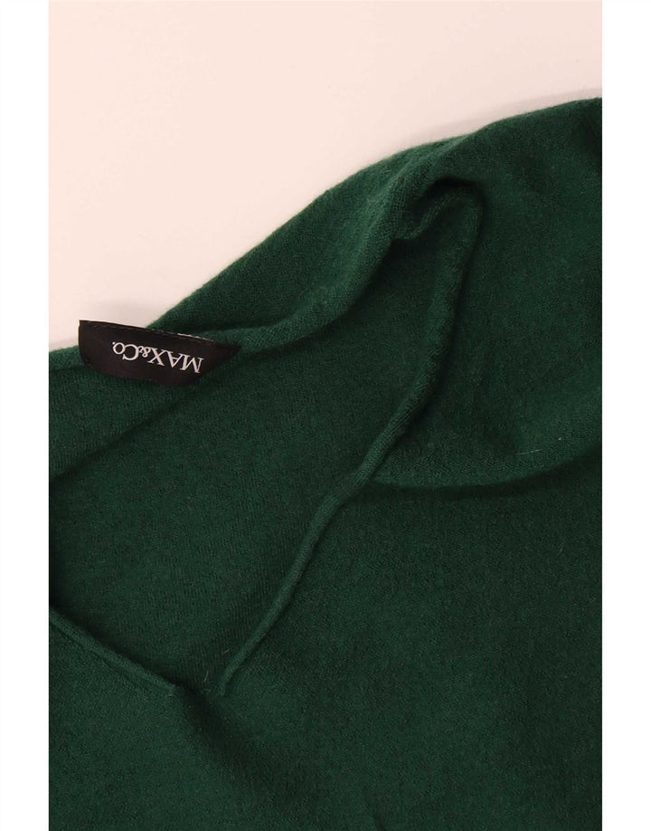 Max & Co. Suéter tipo jersey con cuello en V para mujer UK 10 Small Green