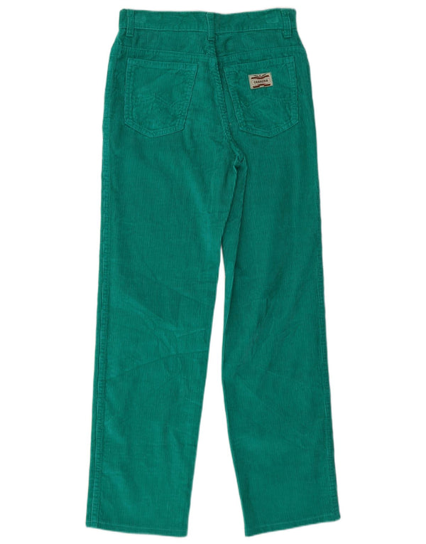 Pantalones Carrera Rectos de Pana para Niñas 13-14 Años W24 L27 Algodón Verde