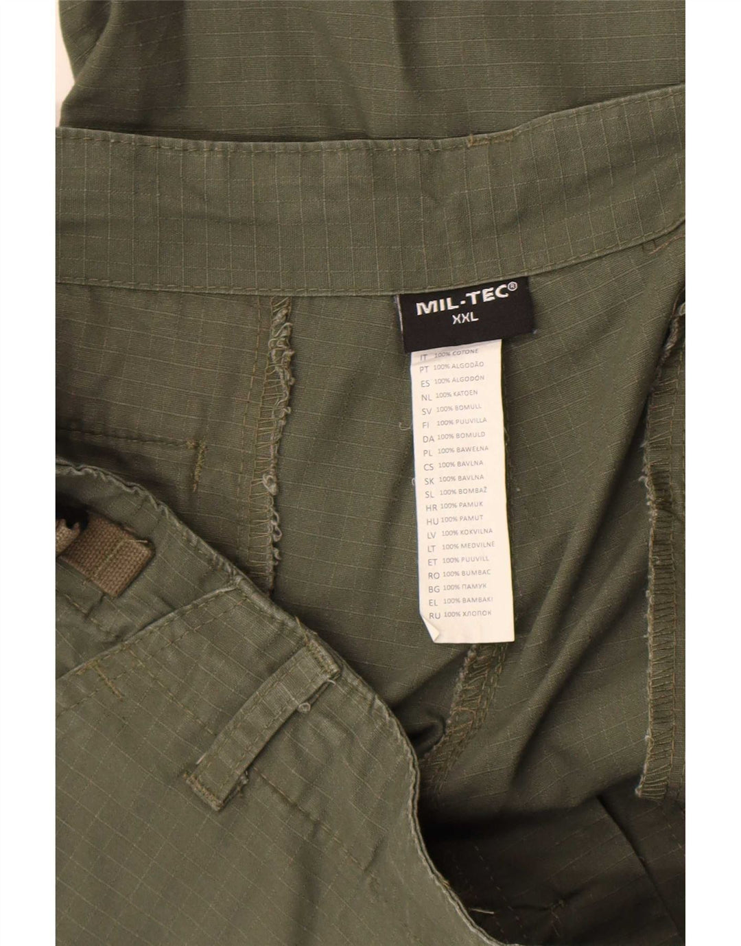 Mil-Tec Pantalones cortos cargo para hombre 2XL W42 Algodón caqui