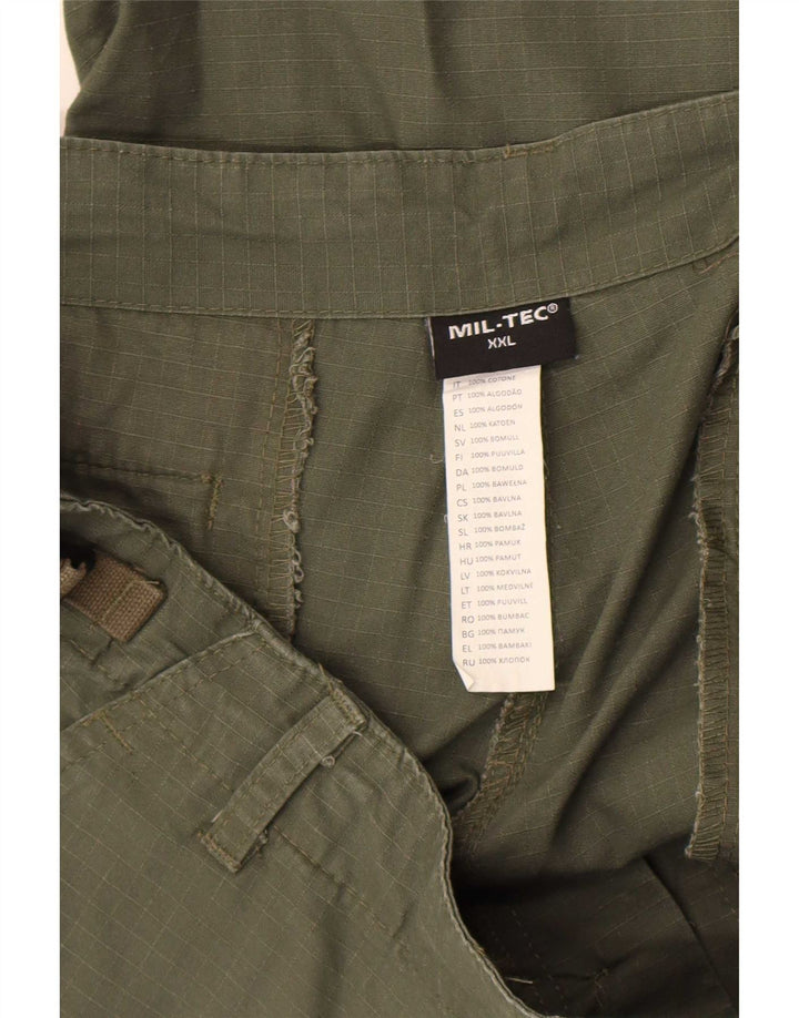 Mil-Tec Pantalones cortos cargo para hombre 2XL W42 Algodón caqui