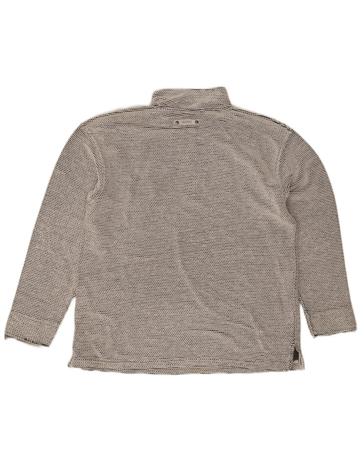 Weird Fish - Sudadera con cuello y cremallera para hombre, color gris medio, algodón