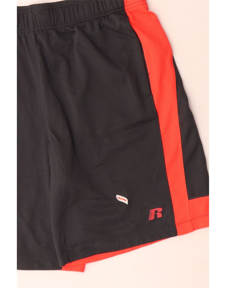 RUSSELL ATHLETIC Shorts deportivos gráficos para hombre Bloque de color gris grande
