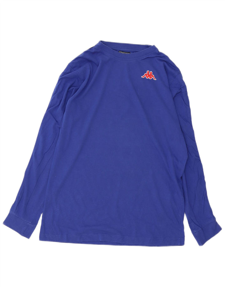 Camiseta Kappa Hombre Manga Larga Algodón Azul Medio