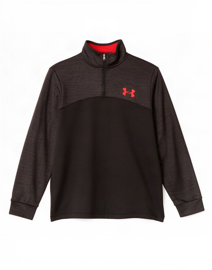 Under Armour Cold Gear Sudadera tipo jersey para hombre, talla pequeña, color negro