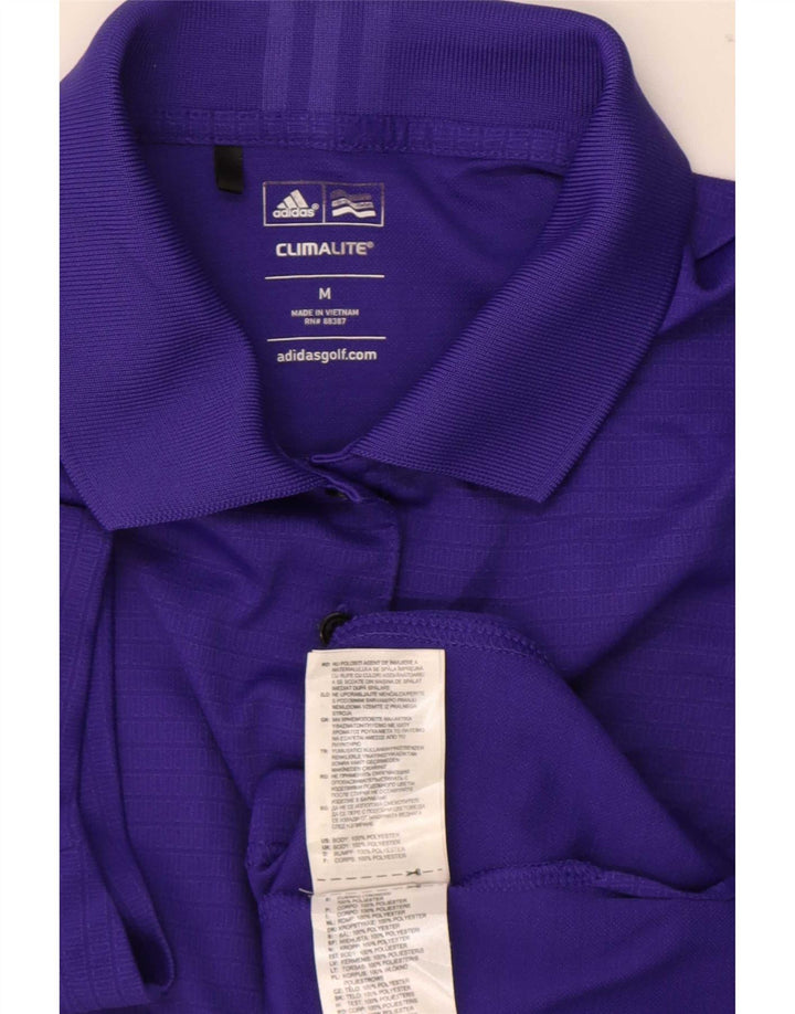 Adidas Polo Climalite para mujer UK 12 Poliéster morado mediano