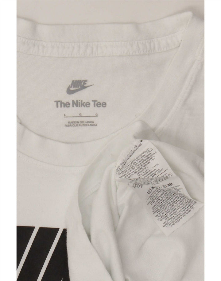 Nike - Camiseta gráfica para hombre, talla grande, algodón blanco