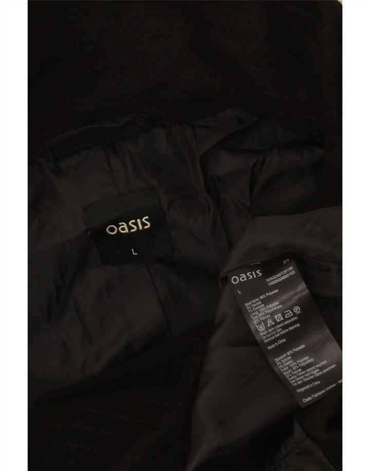 Abrigo Oasis para mujer UK 46 Grande Poliéster negro