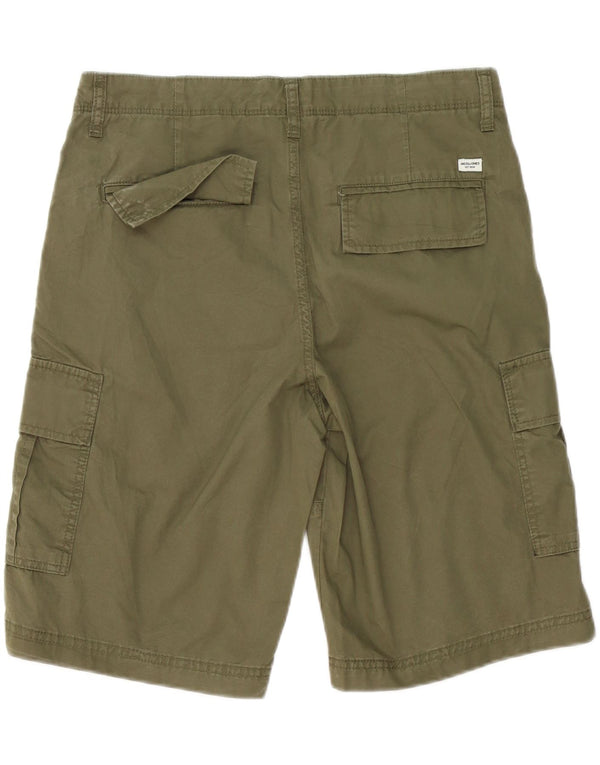 Jack & Jones Mens Cargo Shorts Medium W32 Algodón Caqui