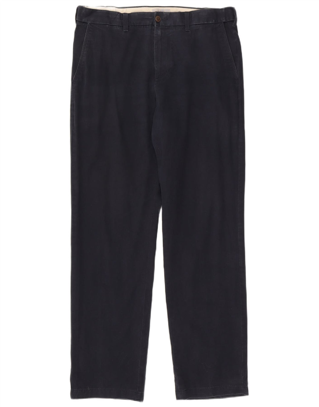 Marks & Spencer Pantalones chinos regulares para hombre W36 L33 Algodón azul marino