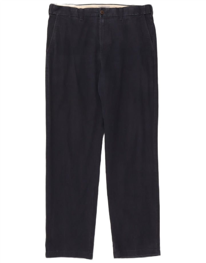 Marks & Spencer Pantalones chinos regulares para hombre W36 L33 Algodón azul marino