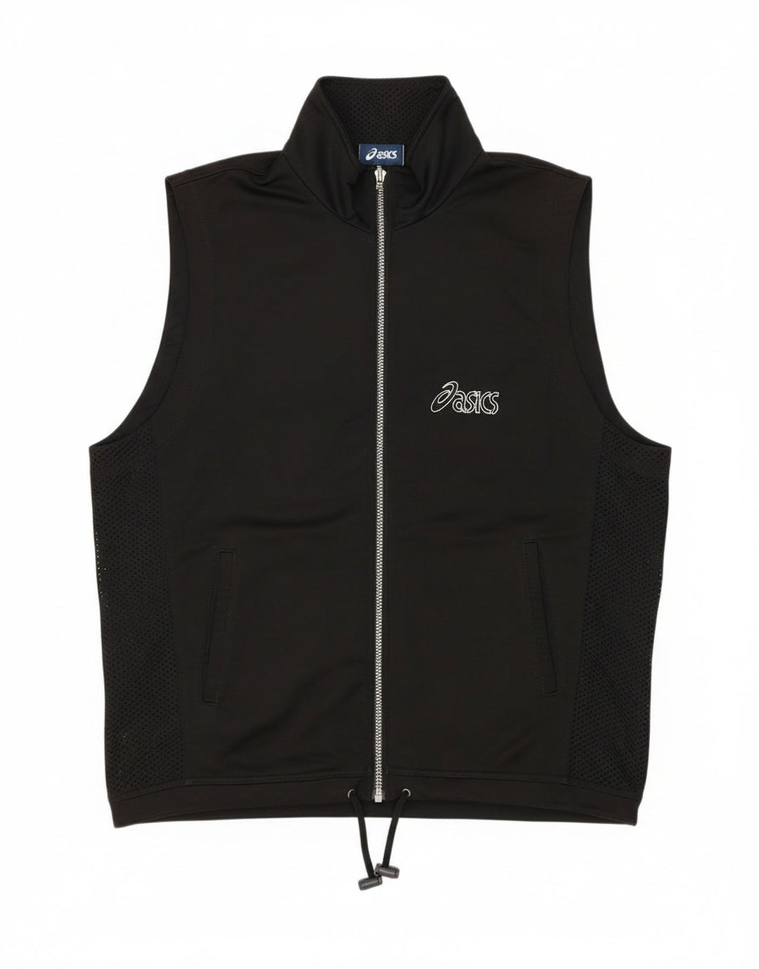 Asics Mens Graphic Sin Mangas Chándal Top Chaqueta Grande Negro