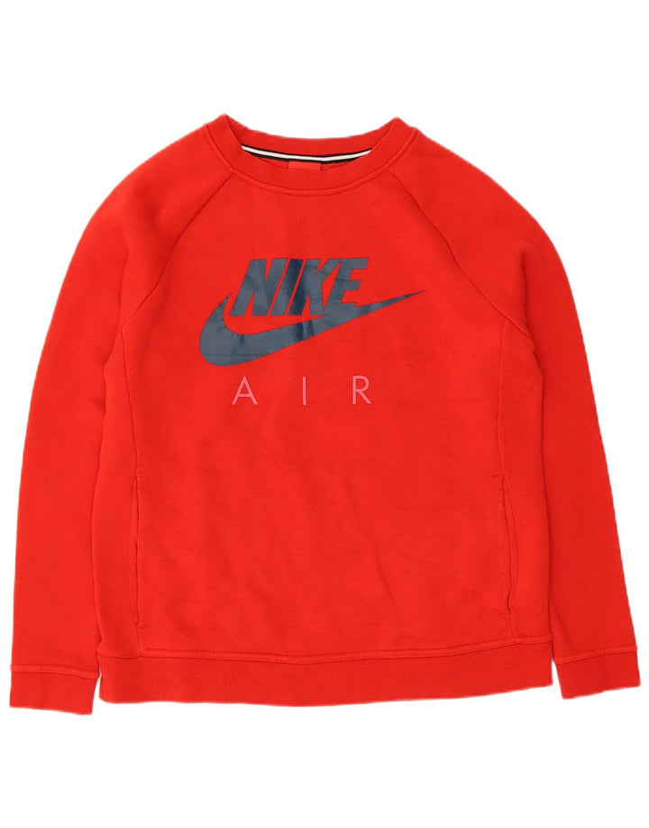 Nike - Sudadera de gran tamaño con gráfico para mujer, talla 10, color rojo