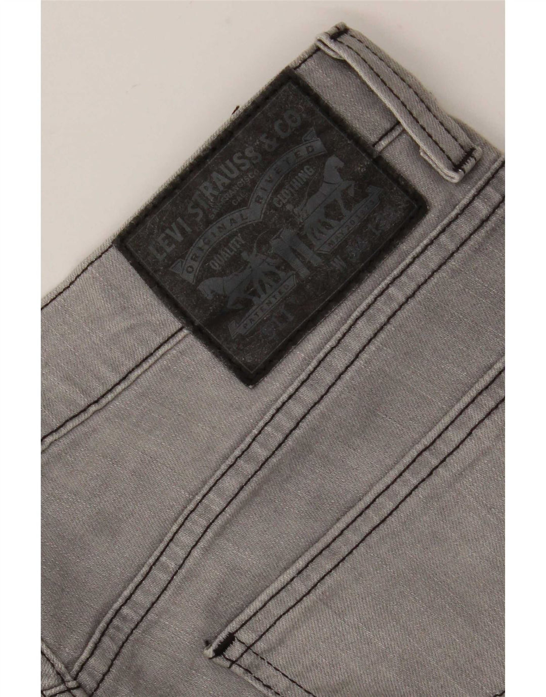 Levi's Hombre 511 Tapered Slim Jeans W34 L32 Algodón Gris