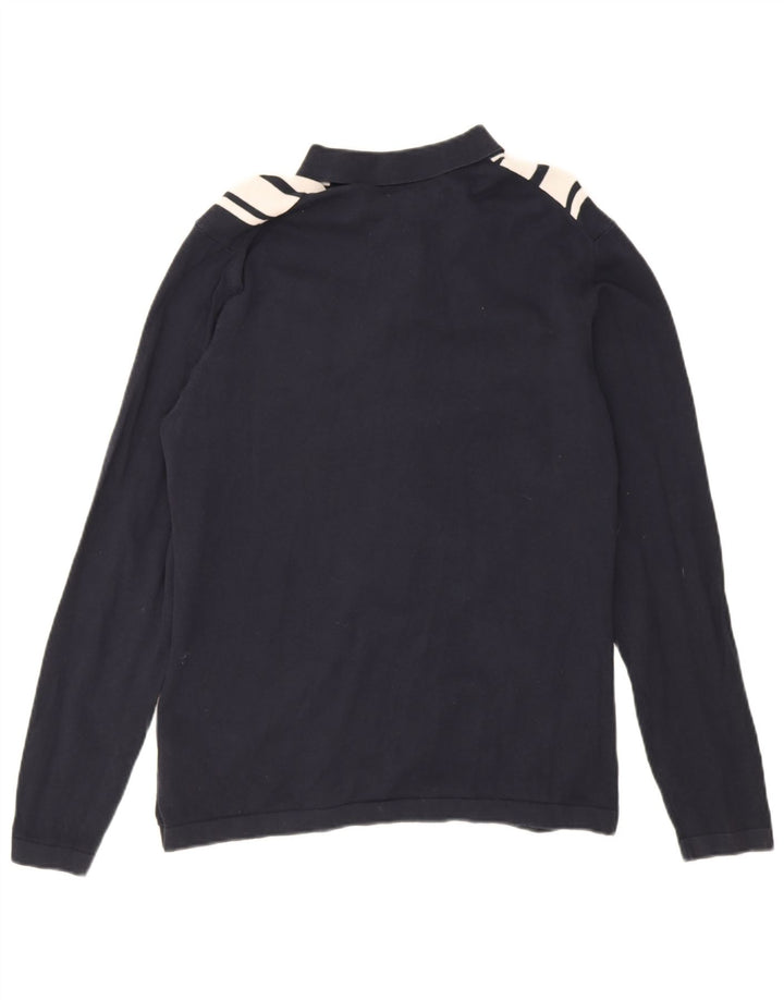 Marks & Spencer Suéter tipo cárdigan para hombre Algodón a rayas azul marino mediano