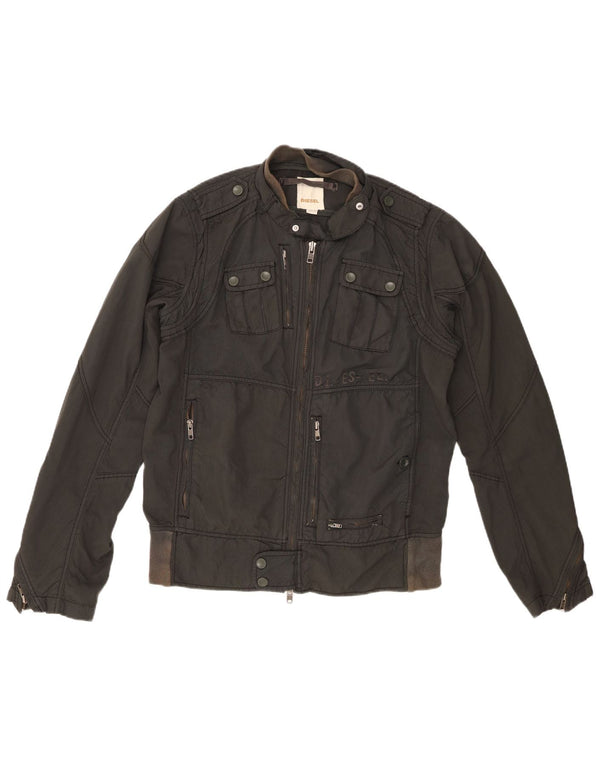 Diesel Chaqueta Militar Mujer UK 40 XL Nylon Negro