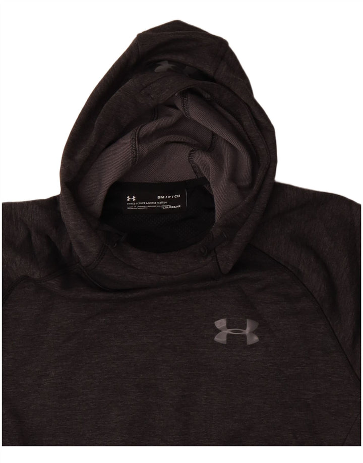 UNDER ARMOUR Mens Fitted Hoodie Jumper Small Grey