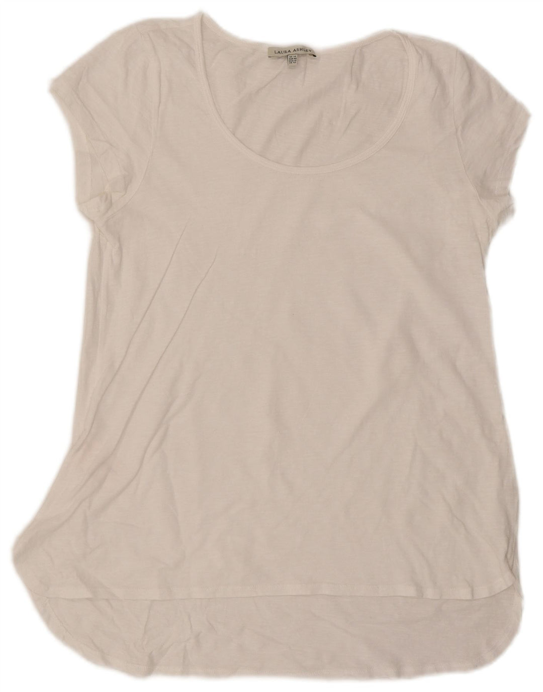 Laura Ashley - Top tipo túnica para mujer, talla 40, talla grande, algodón blanco