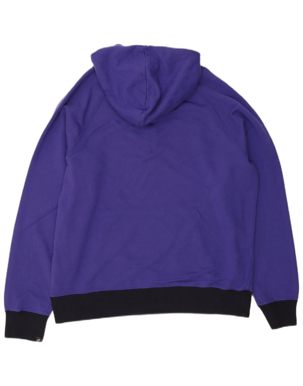 Nike Sudadera con capucha y cuello con cremallera para hombre, talla XL, color morado, algodón