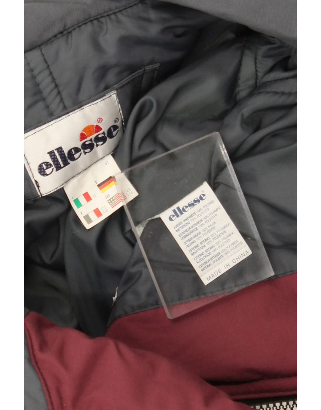 ELLESSE Mono de esquí para hombre IT 52 XL Poliamida color block burdeos