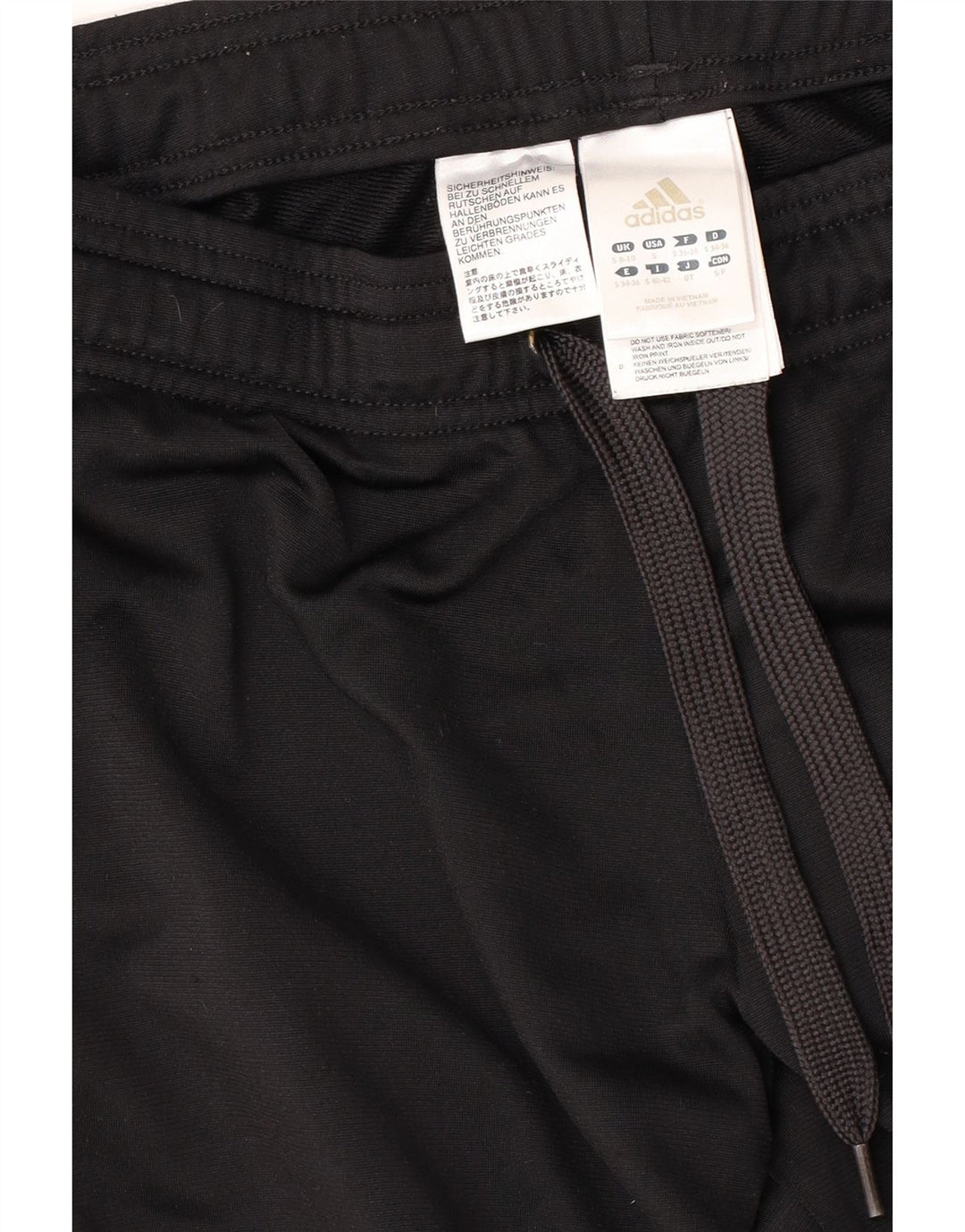 ADIDAS Pantalones de chándal para mujer UK 8/10 Small Negro Poliéster