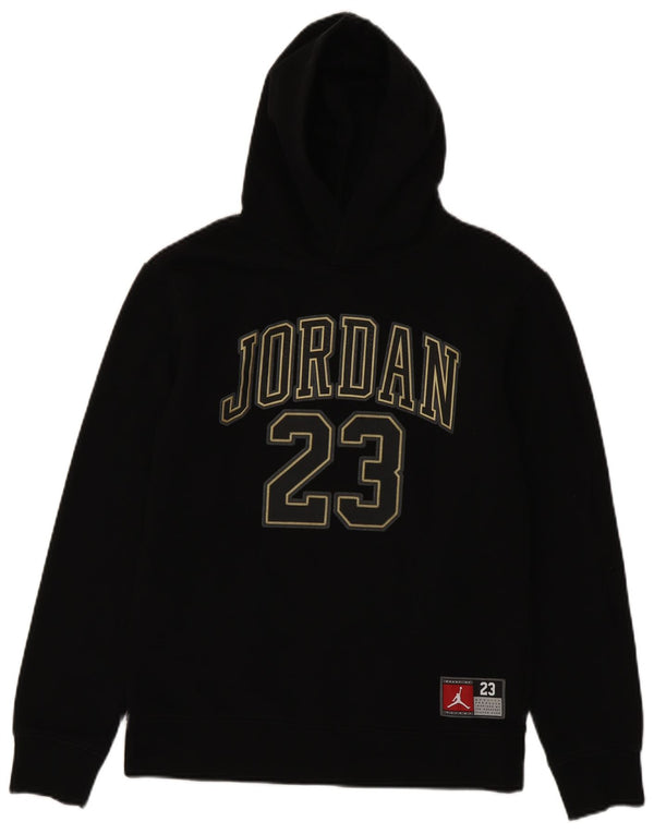 Jordan - Sudadera con capucha para niños, 13-14 años, XL, algodón negro