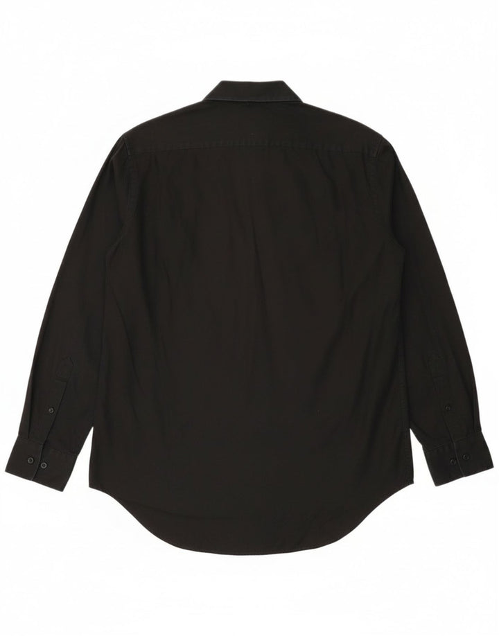 Calvin Klein Camisa NO HIERRO para hombre Talla 16 1/2 Grande Raya negra