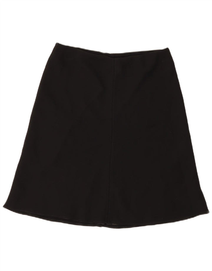 Marks & Spencer Falda Acampanada para Mujer UK 40 Grande W32 Poliéster Negro