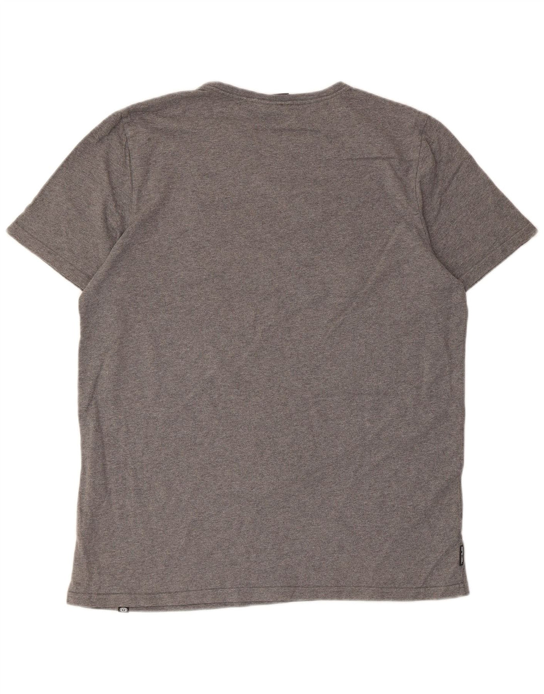 Camiseta con gráfico Animal para hombre Top grande de algodón gris
