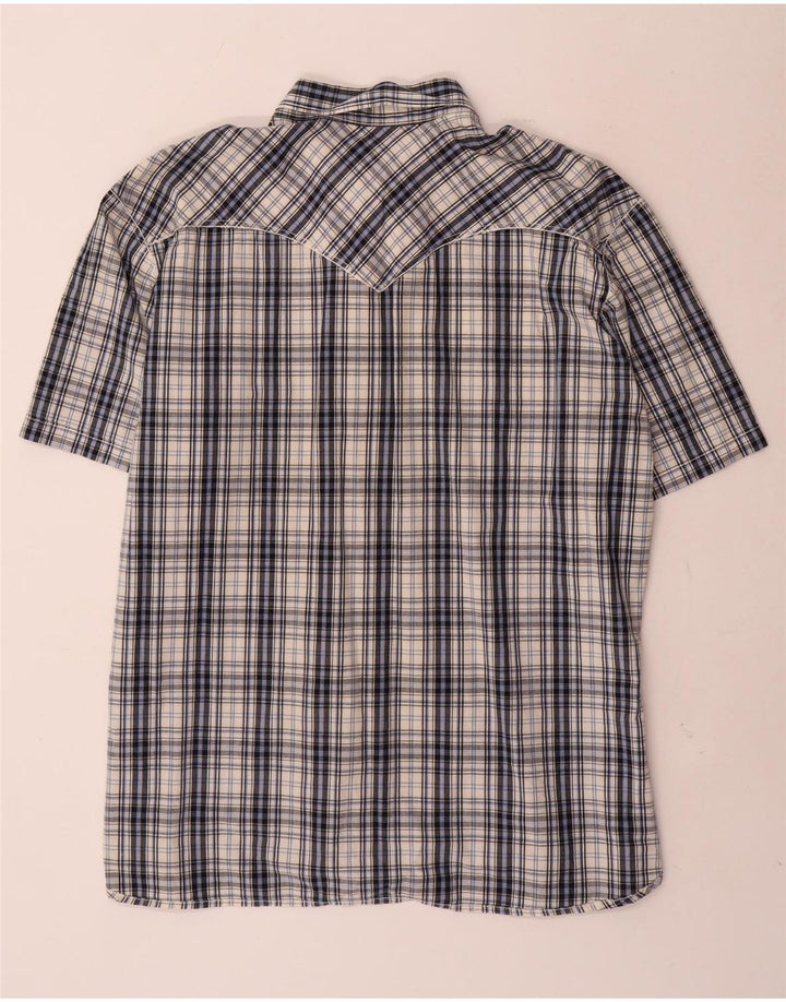 Levi's Camisa De Manga Corta Para Hombre 2XL Algodón A Cuadros Azul