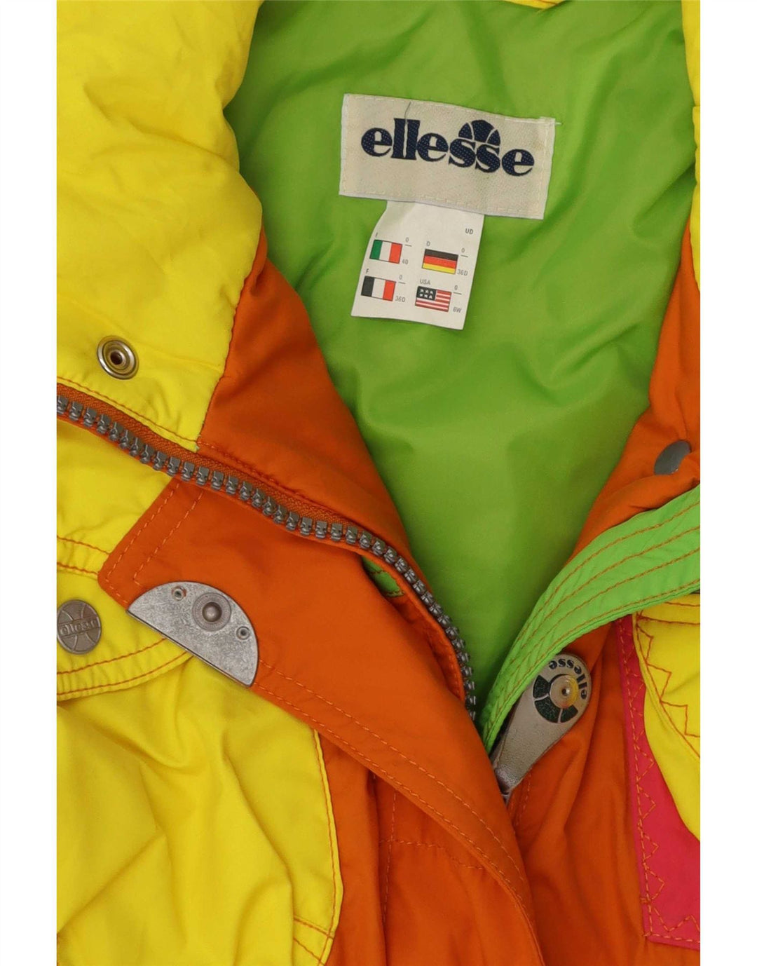 Mono de esquí extragrande para mujer Ellesse IT 40 Small naranja Colorblock