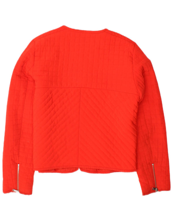 Zara Mujer Trafaluc Chaqueta Acolchada UK 46 Grande Naranja Poliéster