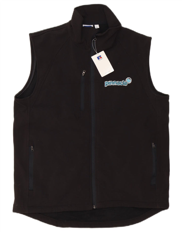 Russell Athletic - Chaqueta de chándal con gráfico para hombre, talla grande, color negro