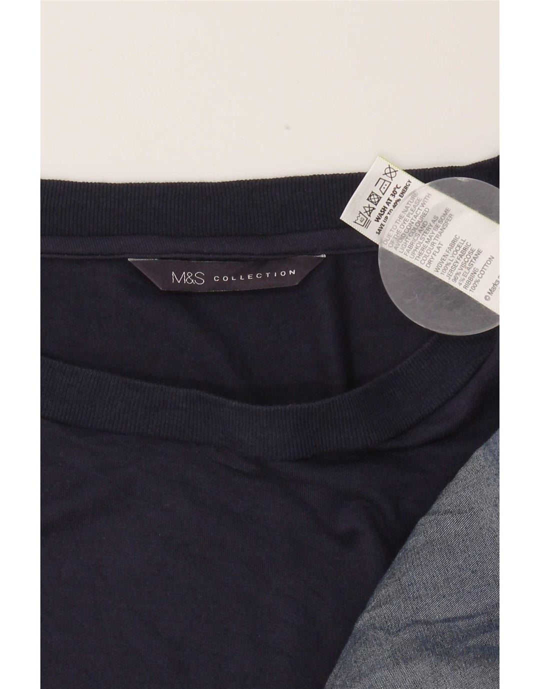 Marks & Spencer Vestido básico para mujer UK 42 Medium Azul marino Lyocell