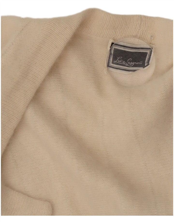 Luisa Spagnoli Jersey Bolero Abierto para Mujer UK 40 Medio Beige
