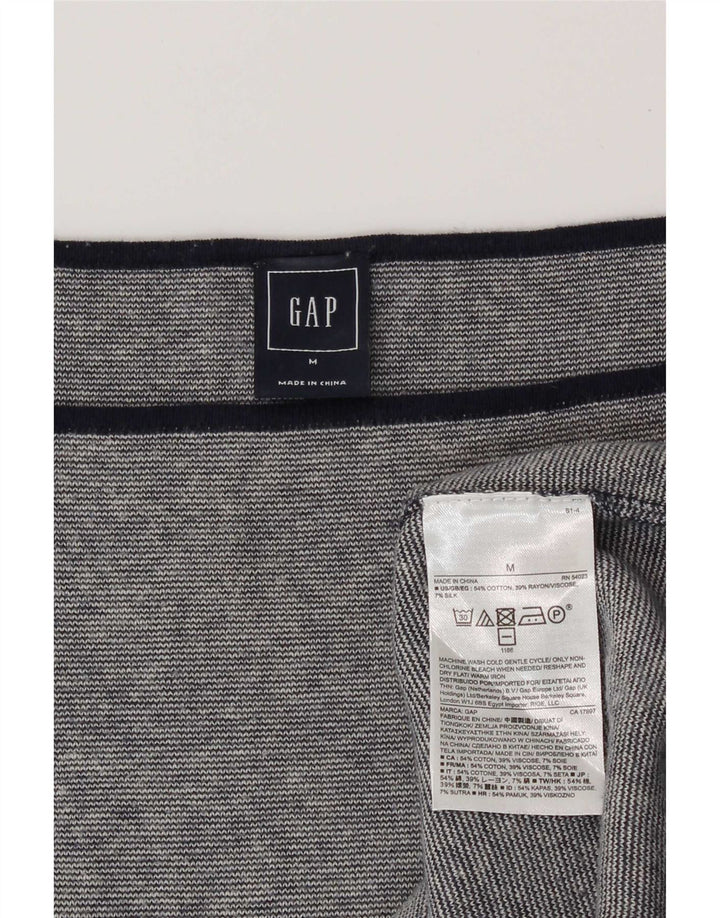 Gap Mujer Top Manga Larga UK 44 Algodón Gris Medio