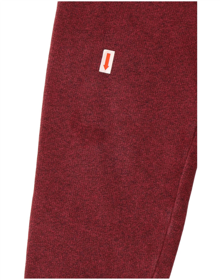 JACK WILLS Jersey con capucha gráfico para hombre pequeño de algodón moteado en color burdeos