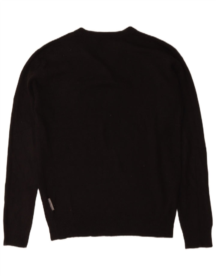 French Connection Suéter con Cuello en V para Hombre Pequeño Acrílico Negro