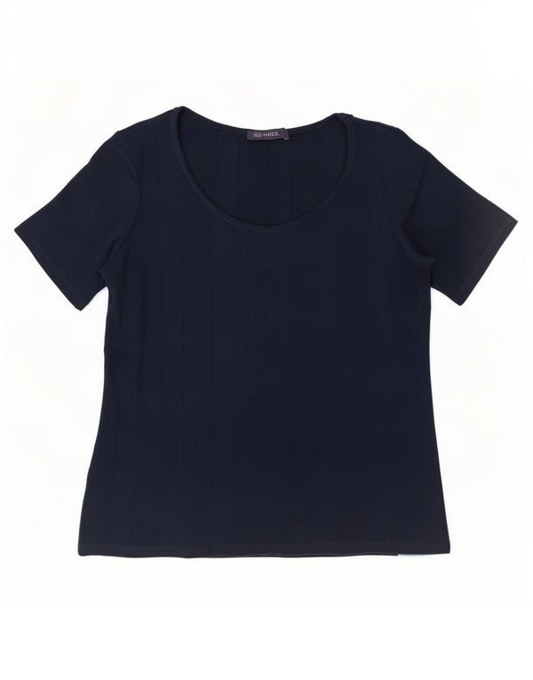 Marks & Spencer Camiseta para mujer Top UK 46 Large Azul marino Algodón