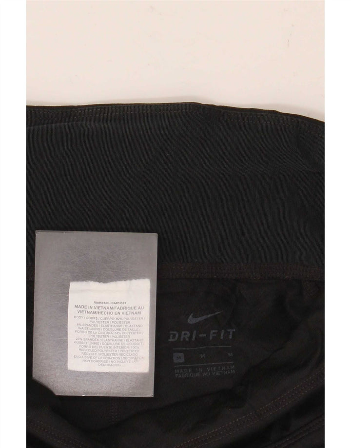 Nike Leggings Dri Fit para mujer UK 40 Mediano Negro Colorblock Poliéster
