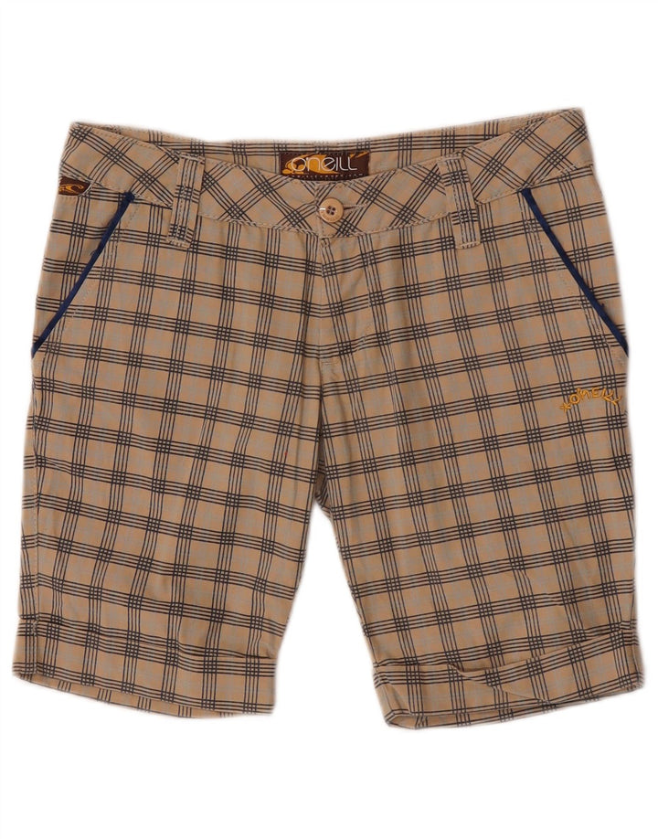 Pantalones cortos chinos O'Neill para mujer W27 Small Beige Check Cotton