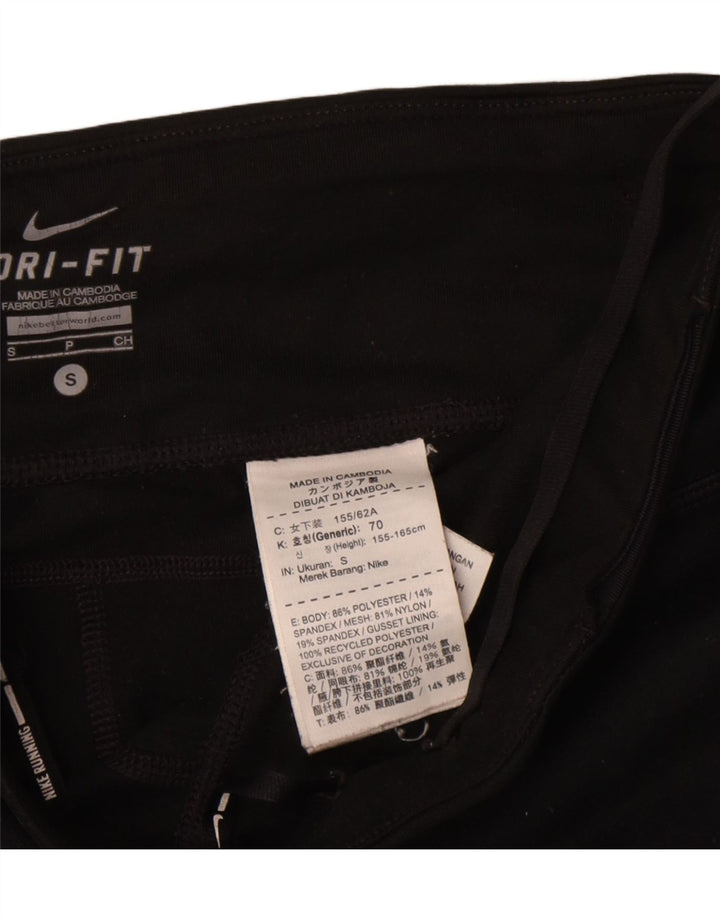 Nike - Leggings capri Dri Fit para mujer, talla 10, poliéster negro pequeño